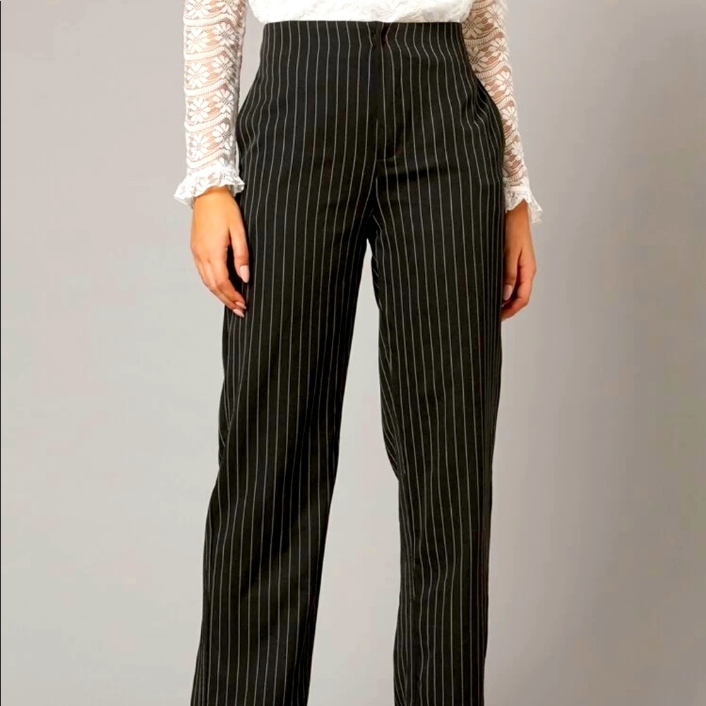 Black Striped Work Pants (never worn), Large